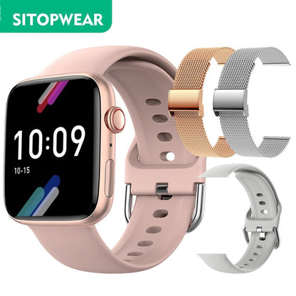 SitopWear Smart Watch 2023 Wireless Charging Smartwatch Bluetooth Calls Watches Men Women Fitness Bracelet Custom Watch Face