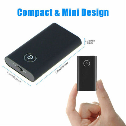 2 in 1 Bluetooth 5.0 Transmitter Receiver TV PC Car Speaker 3.5mm AUX Hifi Music Audio Adapter/Headphones Car Stereo Device