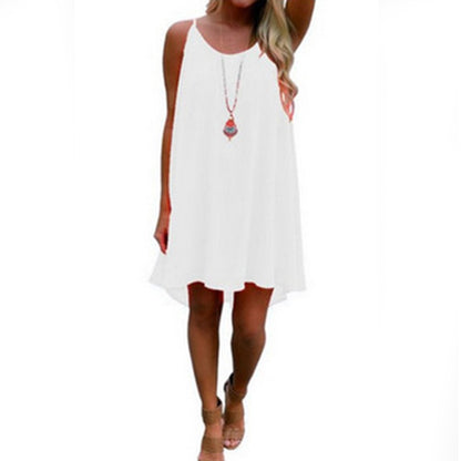 2016 Summer Fshion  2016 Hot New Sexy Women&#39;s Summer Casual Sleeveless Strap Backless Beach Dress for Evening Party