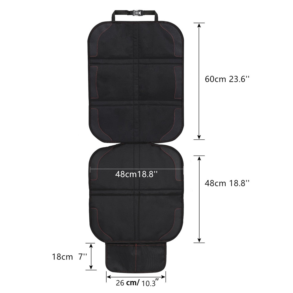 Car Seat Cover Protector for Children Kids Baby Backseat Organizer Auto Cushion Pad PU Leather Storage Pockets Seat Protection