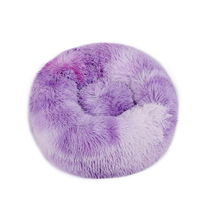 Pet Cat Bed Cushion Comfortable Donut Round Plush Kennel Pet Dog Nest Bed Winter Ultra Soft Washable Pet Bed for Dogs Cats