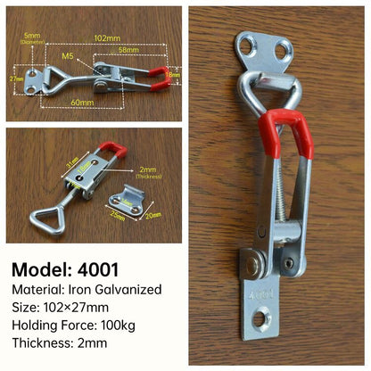 New Hasp Adjustable Cabinet Boxes Lever Handle Lock Hasp Toggle Catch Toggle Clamp For Sliding Door Furniture Hardw