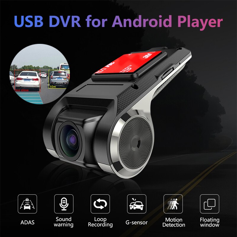 Develuck USB ADAS Full HD Car DVR Dash Cam For DVD Android Player Navigation Head Unit/Auto Audio Voice Alarm Video Recording