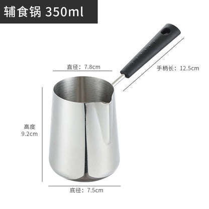 Cooking Instant Noodles Hot Milk Pot Household Raised Mini 304 Stainless Steel Oil Baby Baby Side Food Pot Set Kitchen Tools New