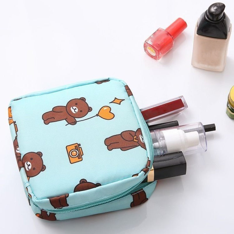 Girls Tampon Holder Organizer Women Napkin Cosmetic Bags Coin Purse Ladies Makeup Bag Tampon Storage Bags Sanitary Pad Pouch