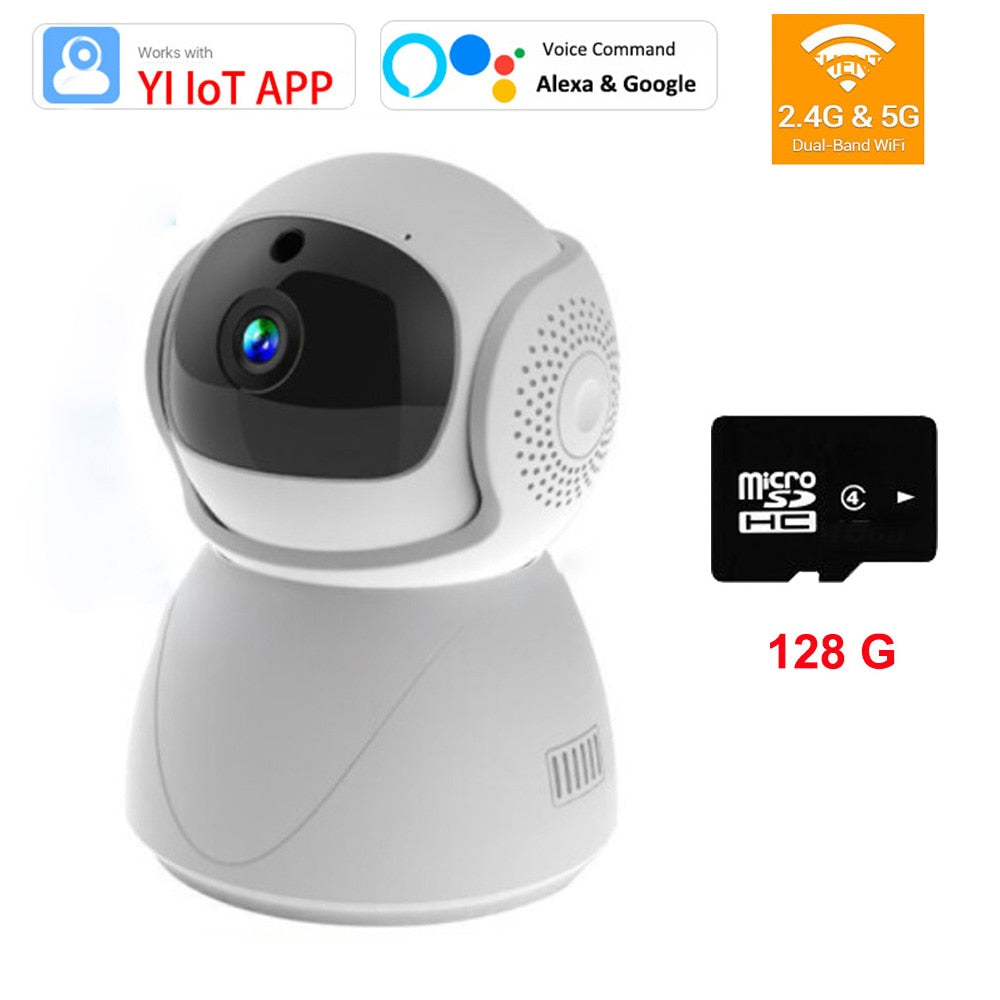 5Ghz 2.4G Dual-Band 1080P WiFi Wireless Auto Tracking Baby Monitor PTZ Security Surveillance CCTV Mini YIIOT Camera Alexa Google