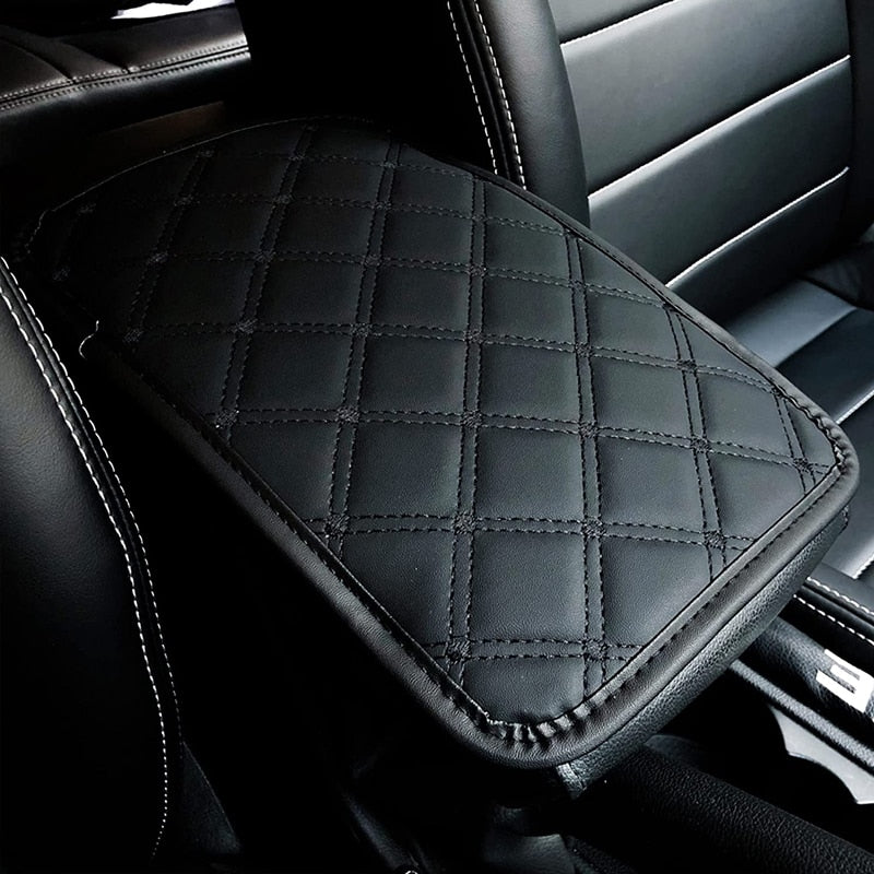 Leather Car Armrest Mat Universal Interior Auto Armrests Storage Box Mats Dust-proof Waterproof Cushion Cover Armrest Protector