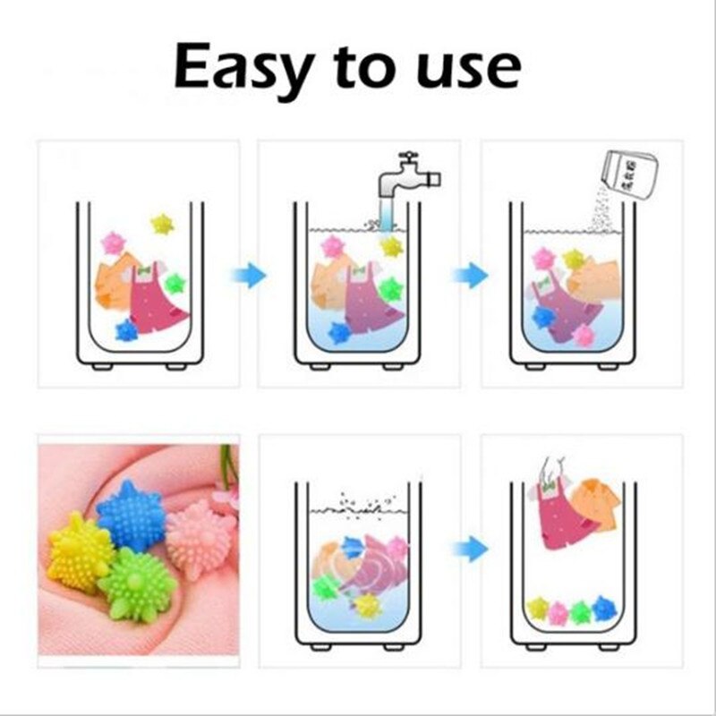 10pcs Multicolor Decontamination Laundry Ball Anti-Tangle Washing Machine Cleaning Household Supplies