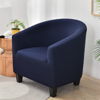 Single Seat Armchair All Cover Solid Color Stretch Club Couch Slipcover Simple Morden Style For Living Room Home Hotel Bar Decor