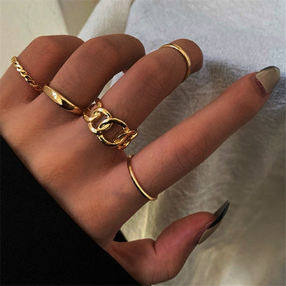 Hip Hop Cross Ring On Finger Chains Adjustable Jewelry Rings for Men Women Gothic anillos Aesthetic Rings 2023 Trend Accessories