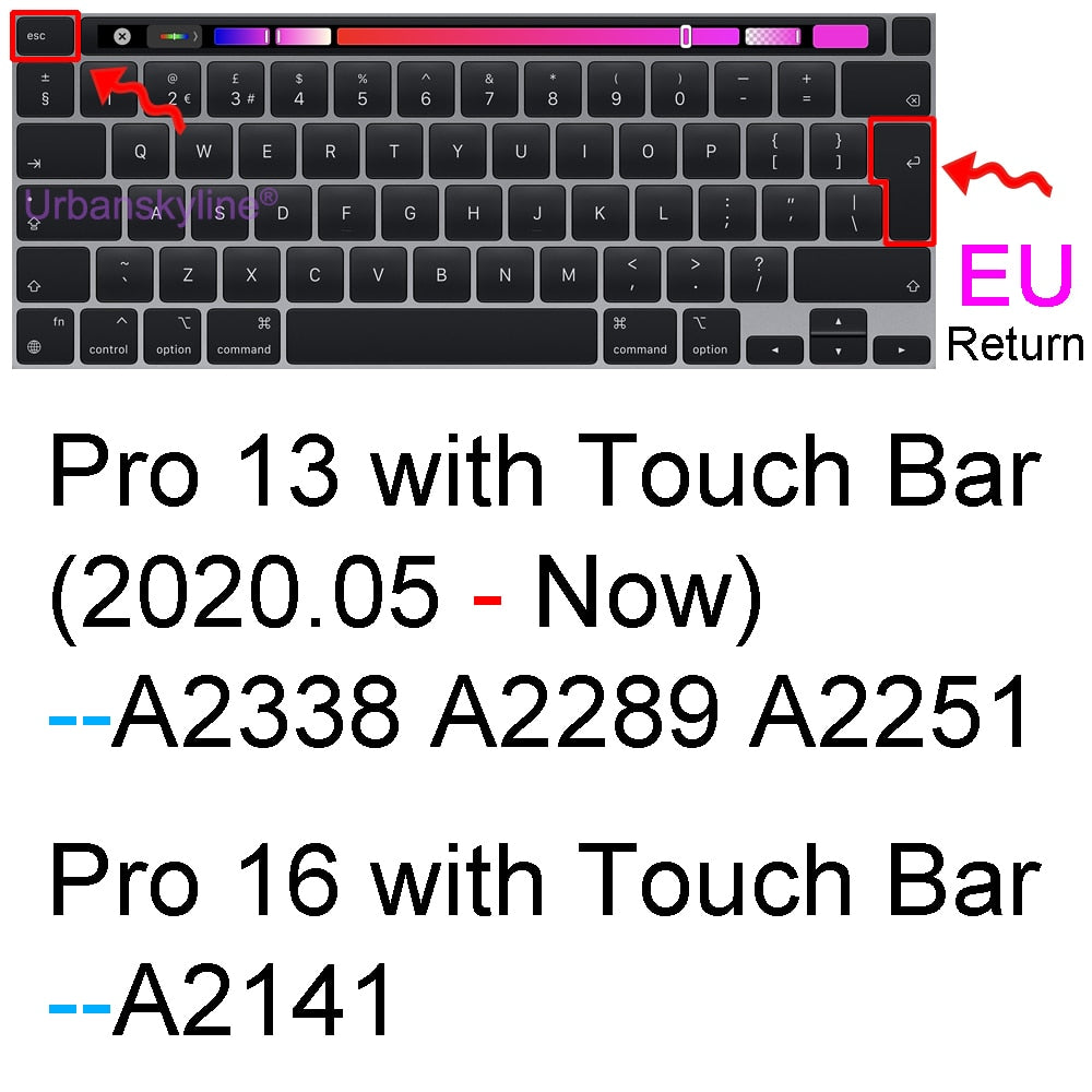 Keyboard Cover for Macbook Air 13 M2 Pro 13 M1 14 Max 15 16 Bar ID 17 Retina 11 Silicone Protector Skin Case A2337 A2779 A2681