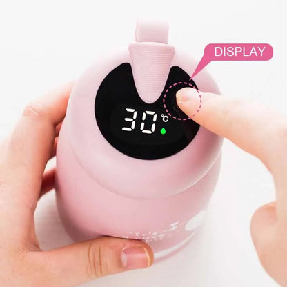 Smart Insulation Cup Temperature LED Display Vacuum Flasks Portable Insulated Tumbler Coffee Mug 380ml Thermos Cute Water Bottle