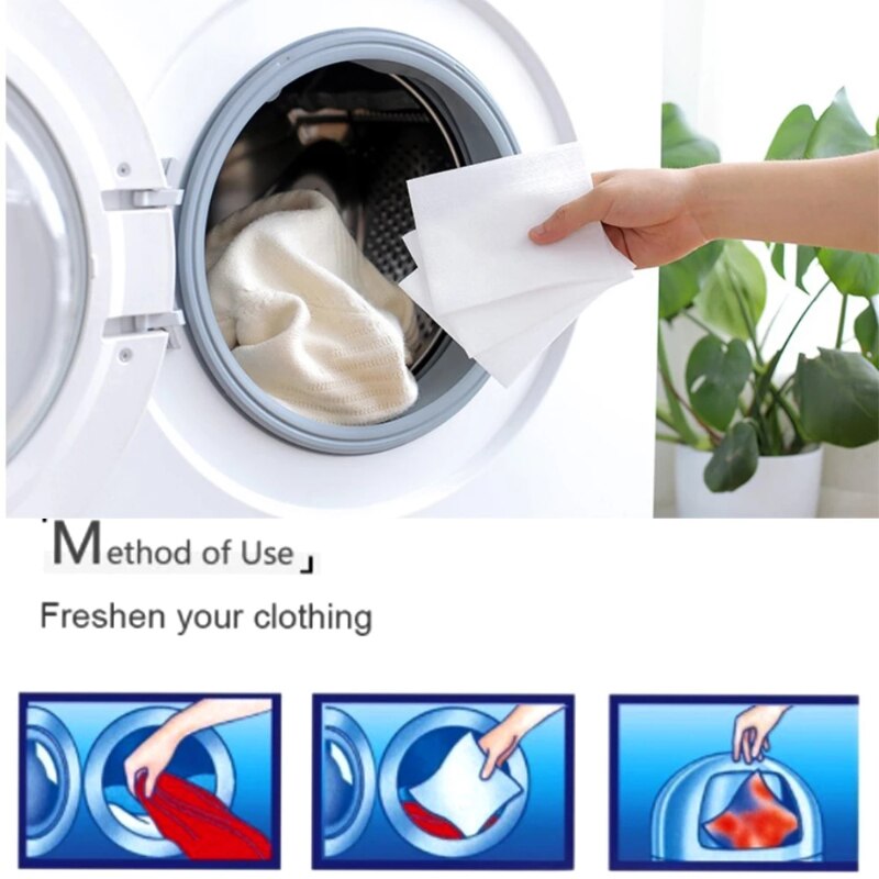 100pcs Color Catcher Sheet Washing Machine Proof Color Absorption Sheet Anti Dyed Cloth Laundry Grabber Cloth Cleaning Supplies