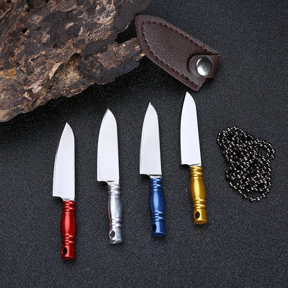 Portable Mini Small Kitchen Knife Outdoor Knife Pendant Gift Fruit Knife Sharp Camping Carry Pocket Knife Open Delivery Tools