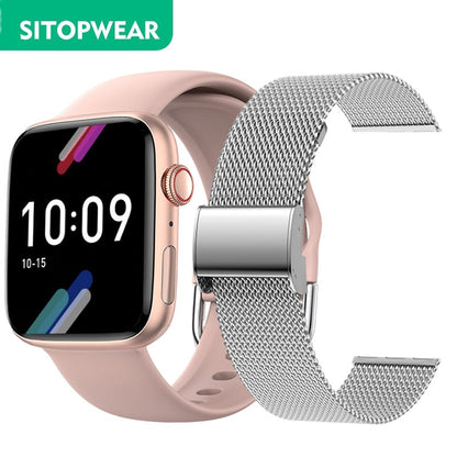 SitopWear Smart Watch 2023 Wireless Charging Smartwatch Bluetooth Calls Watches Men Women Fitness Bracelet Custom Watch Face