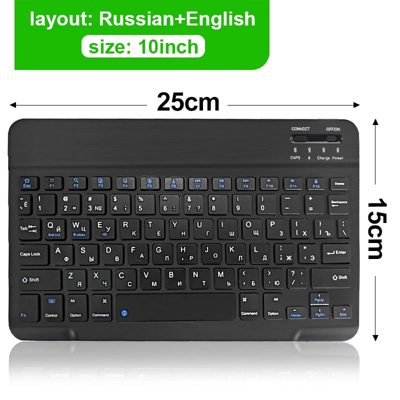 Mini Bluetooth Keyboard Wireless Keyboard Rechargeable For Phone Tablet Russian Spanish Keyboard For Android ios Windows