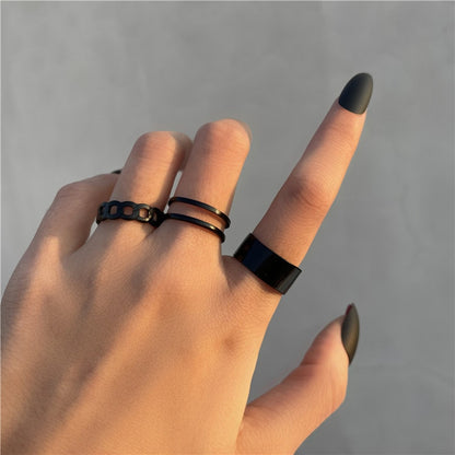 Hip Hop Cross Ring On Finger Chains Adjustable Jewelry Rings for Men Women Gothic anillos Aesthetic Rings 2023 Trend Accessories