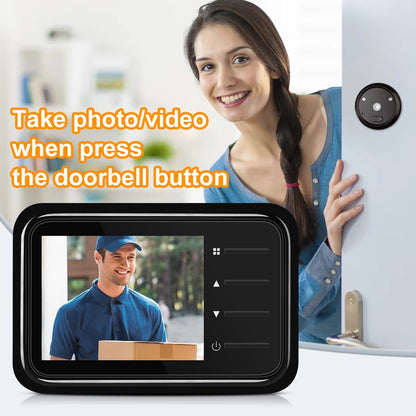 WSDCAM-timbre de mirilla con vídeo, cámara de 2,4 pulgadas, LCD, IR, visión nocturna, timbre de puerta Visual, cámara inteligente para el hogar al aire libre