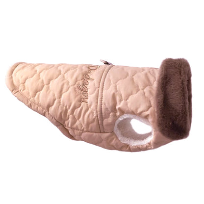 Waterproof Fur Collar Dog Jacket Winter Warm Fleece Dog Clothes for Small Dogs Puppy Pet Vest Chihuahua Yorkie Coat Pug Costume