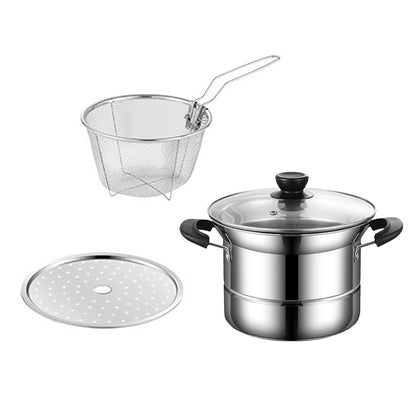 Stainless Steel Small Pot Milk Pan Cooker Cookware Sets Utensils for Picnic