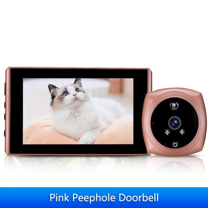 Elecpow 4.3 Inch Smart Home Peephole Doorbell Door Camera 140° HD PIR Infrared Night Vision  Motion Detection Monitor Door Bell