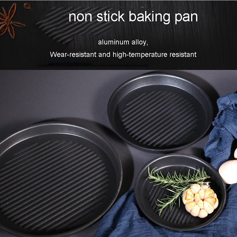 Aluminum Frying Pan Non-stick Barbecue Frying Pan Korean round Tray  Barbecue Grill Tray Kitchen Cooking Cookware