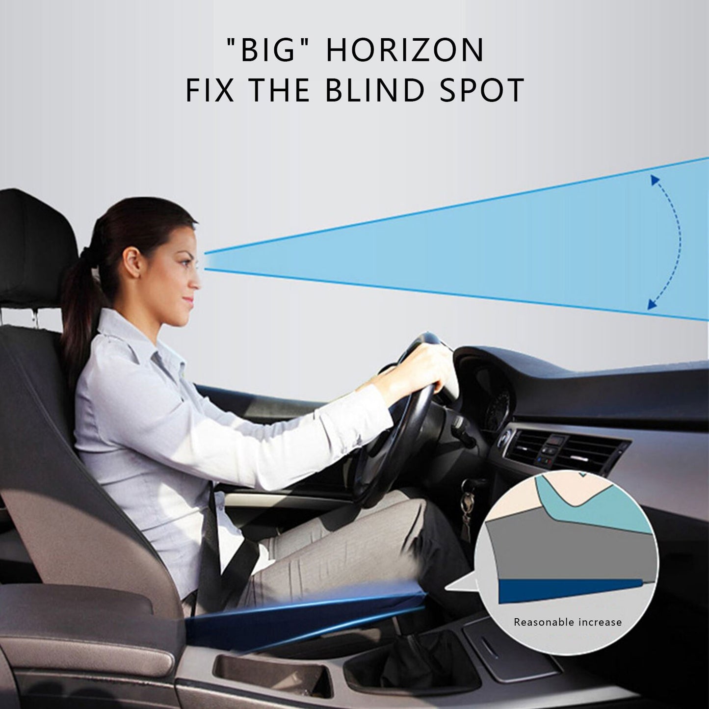 Car Seat Heightening Cushion Bevel Main Driver Single Seat Thickening Butt Cushion Heightening Mats Auto Interior Accessories