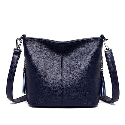 Genuien Tassels Ladies Hand Crossbody Bags For Women Leather Luxury Purses And Handbags Women Shoulder Bags Designer Bucket Sac