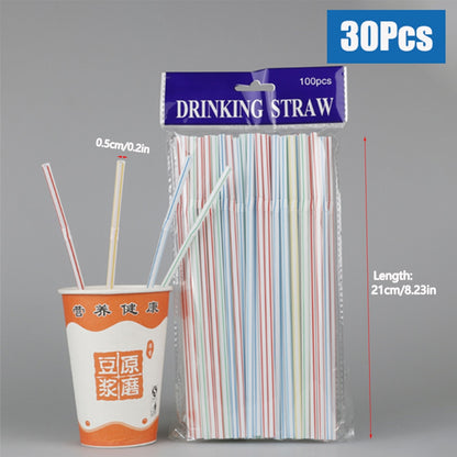 30/3000Pcs Black Colorful Drinking Straws Kunststof rietjes Milk Tea Bar Party Wedding Kitchen pajitas Beverage Straw Wholesale