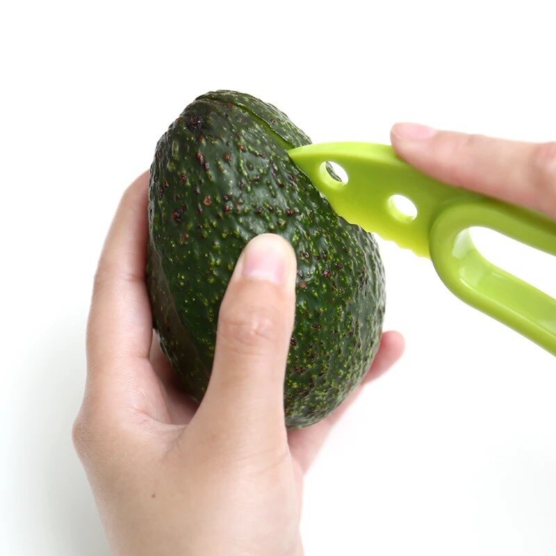 Avocado Knife Avocado Slicer Avocado Peel, Pulp Separation, Core and Fruit Cutter 3-In-1 Portable Kitchen Gadget