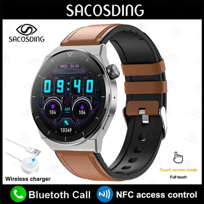 2023 NFC Smart Watch Men GT3 Pro AMOLED 390*390 HD Screen Heart Rate Bluetooth Call IP68 Waterproof SmartWatch For Huawei Xiaomi