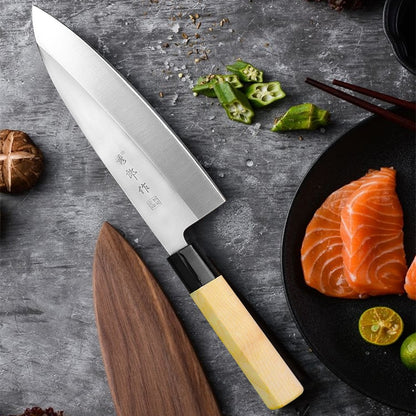 Japanese Kitchen Knife Sushi Sashimi Knife Chef High Carbon Stainless Steel Salmon Knife Slicing Knife Cooking Tool