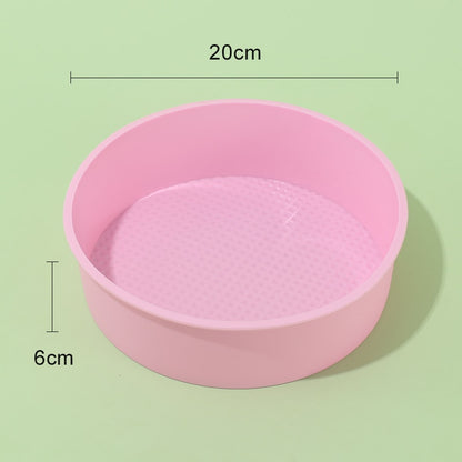 20CM Round Cake Pan Toast Pan Bread Pan Silicone Baking Pan Baking Forms For Pastry Accessories Tools Food Grade Silicone Mould