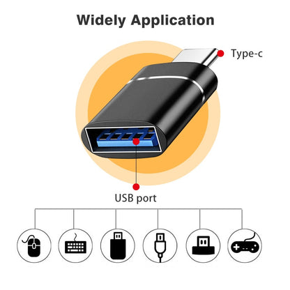 Type C To USB 3.0 OTG Adapter USB C Male To USB Female Converter For Macbook Air Pro Samsung S21 Xiaomi Huawei C Mouse OTG Plug