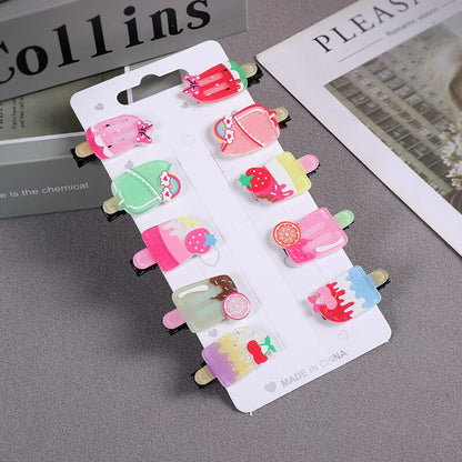 10PCS/Set New Cute Cartoon Unicorn Hair Clips for Girls Colorful Sweet Unicorn Hairpin Kids Barrette Hair Accessories for Girls