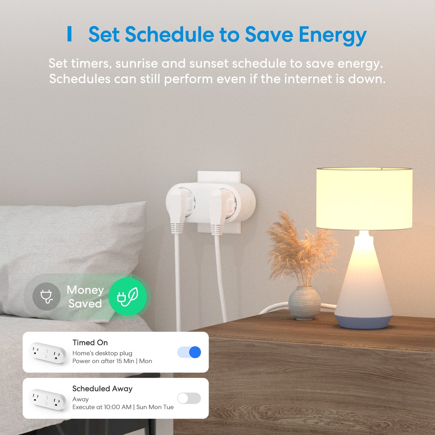 Meross HomeKit 2 In 1 WiFi Smart Plug Dual Outlet EU Smart Socket Remote Voice Control Support Alexa Google Home SmartThings