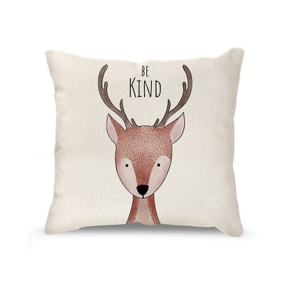 Cartoon Animal Linen Pillowcase Home Decor Throw Pillow Covers Cotton Throw Cushion Case for Sofa Couch