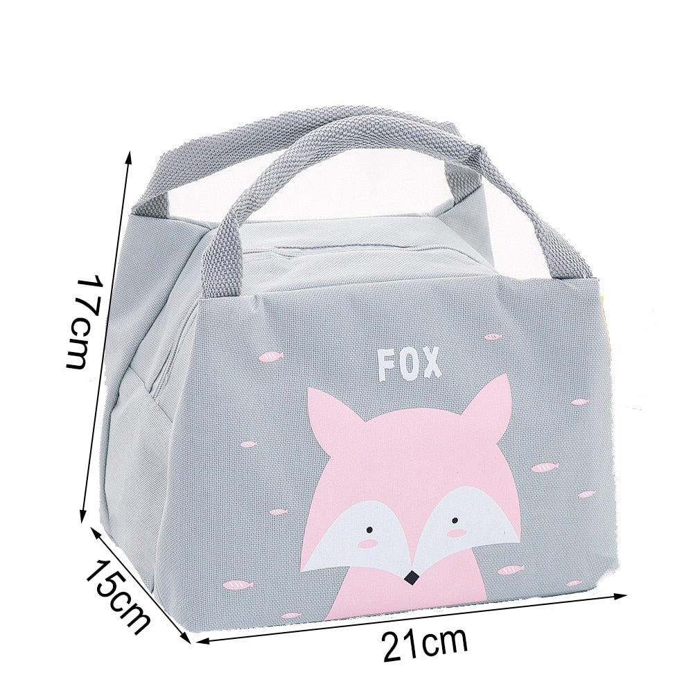 Cute Lunch Bag Cartoon Bento Box Bag Small Thermal Insulated Pouch For Kids Child School Snacks Lunch Box Container Tote Handbag