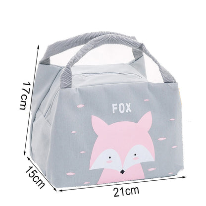 Cute Lunch Bag Cartoon Bento Box Bag Small Thermal Insulated Pouch For Kids Child School Snacks Lunch Box Container Tote Handbag