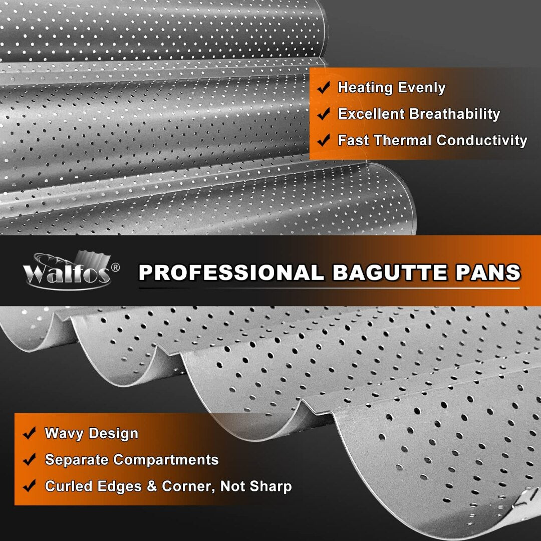 Kitchen Accessories Homemade Baguette Carbon Steel Pan French Bread Wands Baking Mold Nonstick Bakeware Pastry Tray Toaster Tool