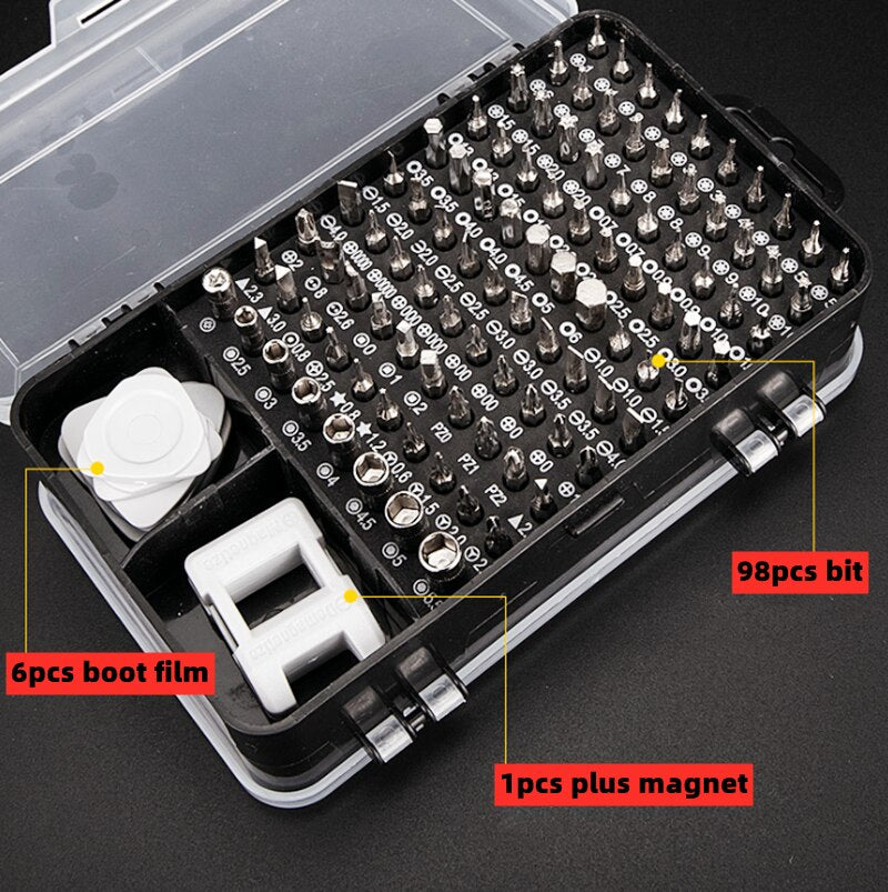 115pcs Screwdriver Screwdriver Set Mobile Phone Repair Multifunctional Hand Tool Precision Instrument Electronic DIY Kit Bit