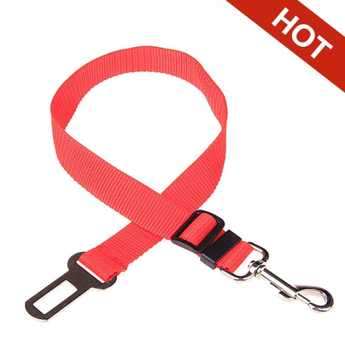 Adjustable Pet Cat Dog Car Seat  Belt Pet Seat Vehicle Dog Harness Lead Clip Safety Lever Traction Dog Collars Dogs Accessoires