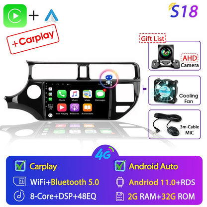 Android 11 2 Din for KIA RIO 2011-2015 Car Radio Multimedia Video Player GPS Navigation MP5 DVD Speakers Stereo Audio Carplay 9"