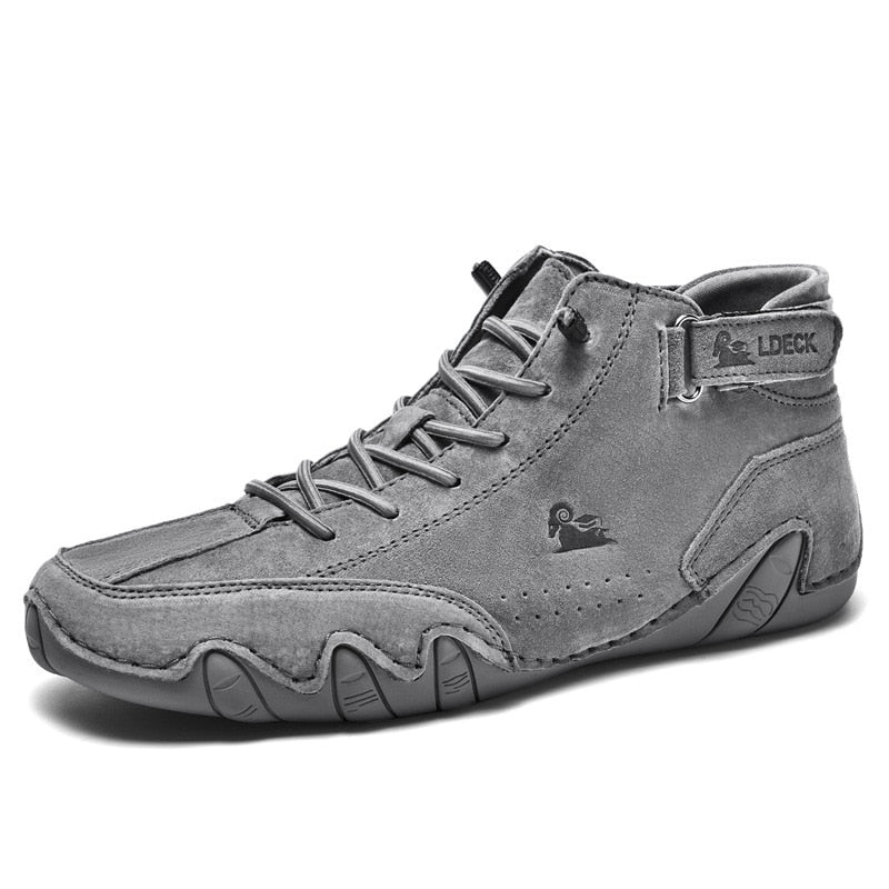 Leather Winter Boots for Men 2022 New In High Top Sneakers Luxury Aliexpress Shoes Man Footwear Casual Fur Plush Ankle Boots