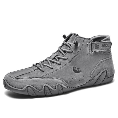 Leather Winter Boots for Men 2022 New In High Top Sneakers Luxury Aliexpress Shoes Man Footwear Casual Fur Plush Ankle Boots