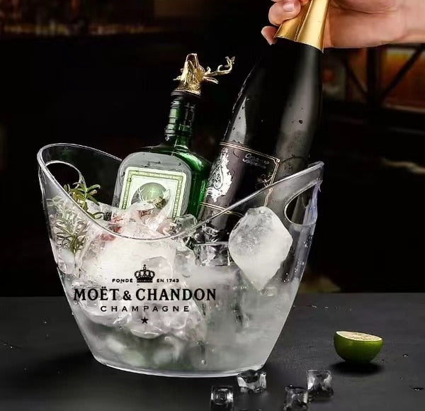 Moet&amp;Chandon Champagne Bottle Freezer Bag Ice Bucket Wine Cup Champagne Bucket Transparent Home Bar Kitchen Restaurant Gift Cup