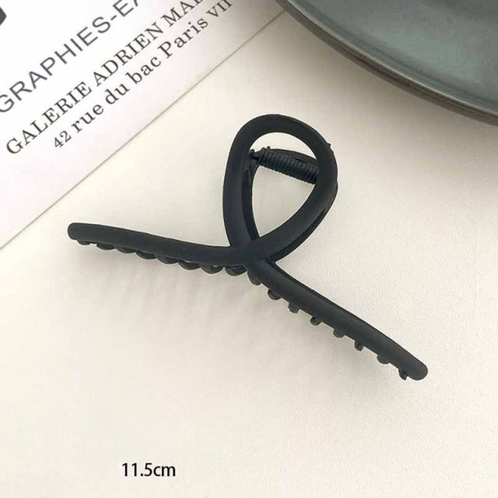 1PC Black Large Hair Claws Elegant Acrylic Hair Clip Hairpins Barrette Crab Claw Clips Headwear For Women Girls Hair Accessories