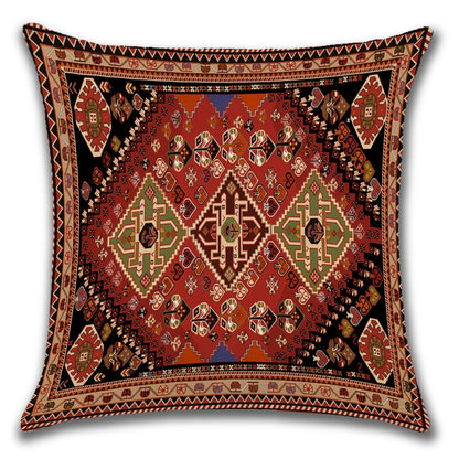 2021 New Ethnic Persian Carpet Print Linen Pillows Case Hot Bohemian Decorative Geometric Throw Pillows Sofa Couch Home Decor