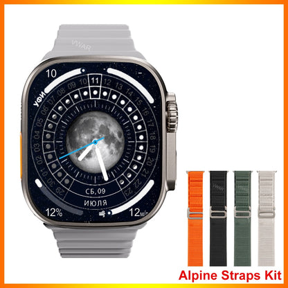 2023 VWAR ZD8 Ultra MAX Smart Watch Series 8 Compass 49mm Titanium Alloy Bluetooth Call NFC ECG IP68 Waterproof Smartwatch Men