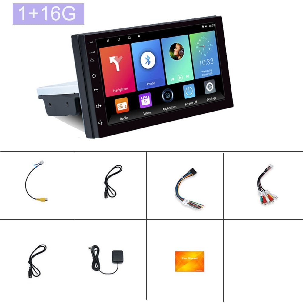 REAKOSOUND Andriod 11 1Din 7&#39;&#39; GPS Navigation Multimedia Video Player MirrorLink Wifi Car Audio For Universal Volkswagen Nissan